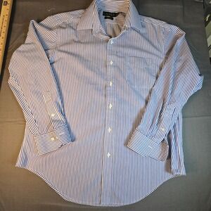 Lauren Ralph Lauren Classic Fit Non Iron Striped Dress Shirt 16 1/2-34/33